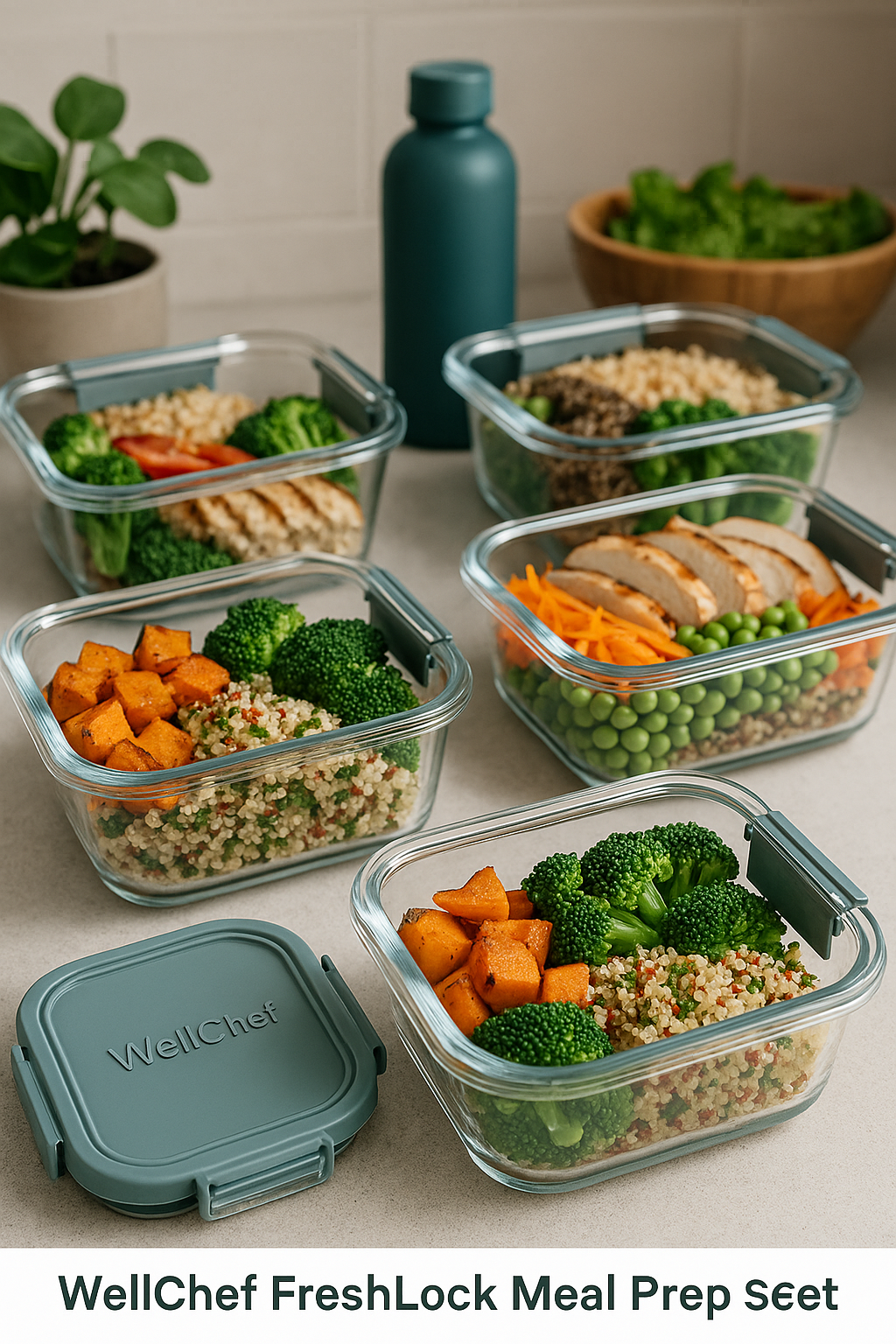 WellChef FreshLock Meal Prep Set (10-Piece)