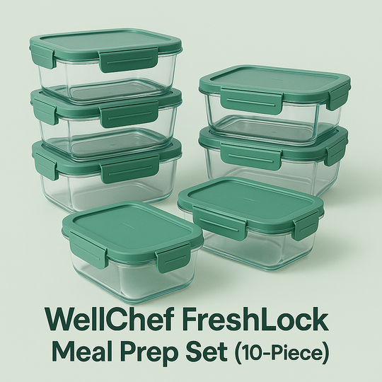 WellChef FreshLock Meal Prep Set (10-Piece)