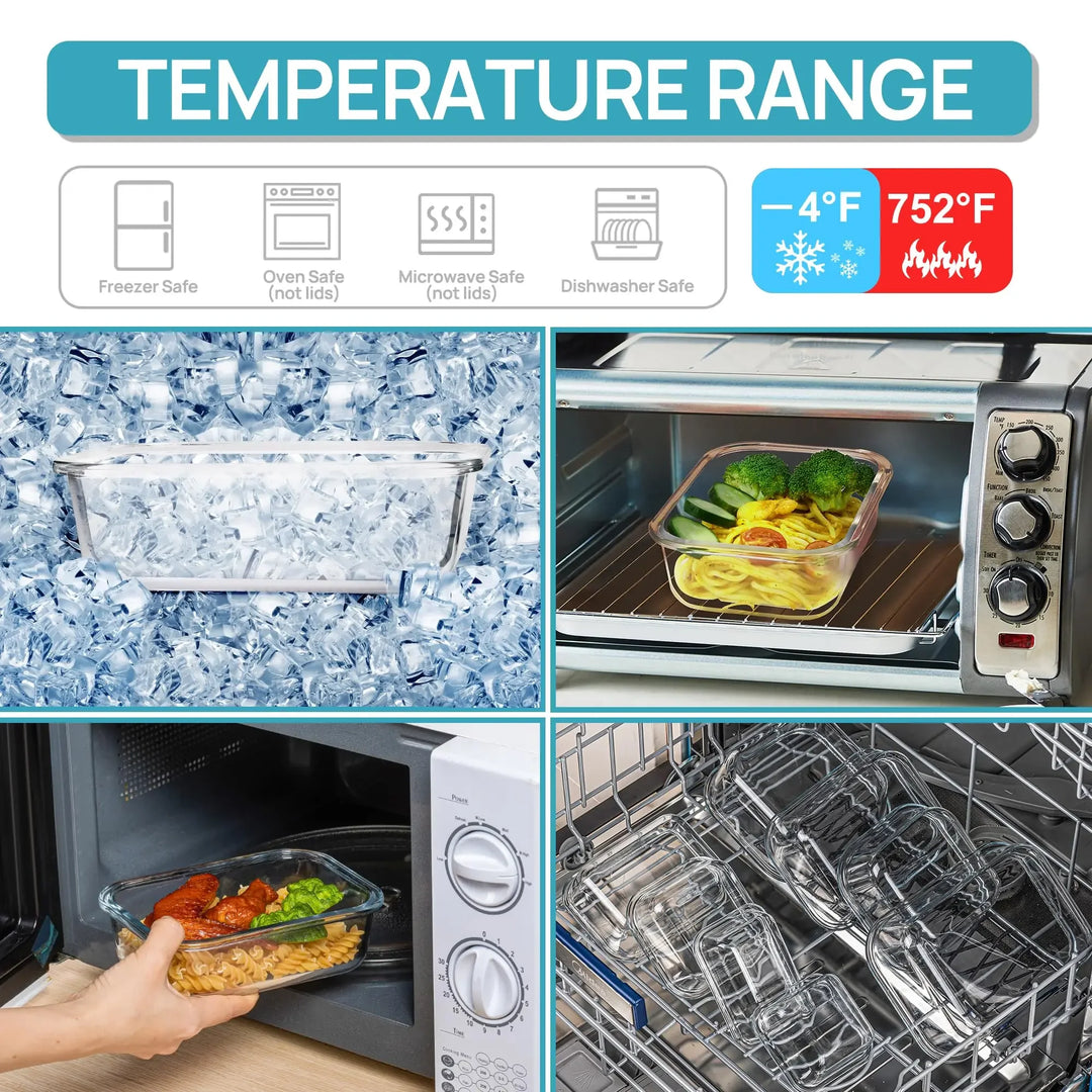 Multifunctional kitchen appliance with temperature range indicators and usage scenarios.